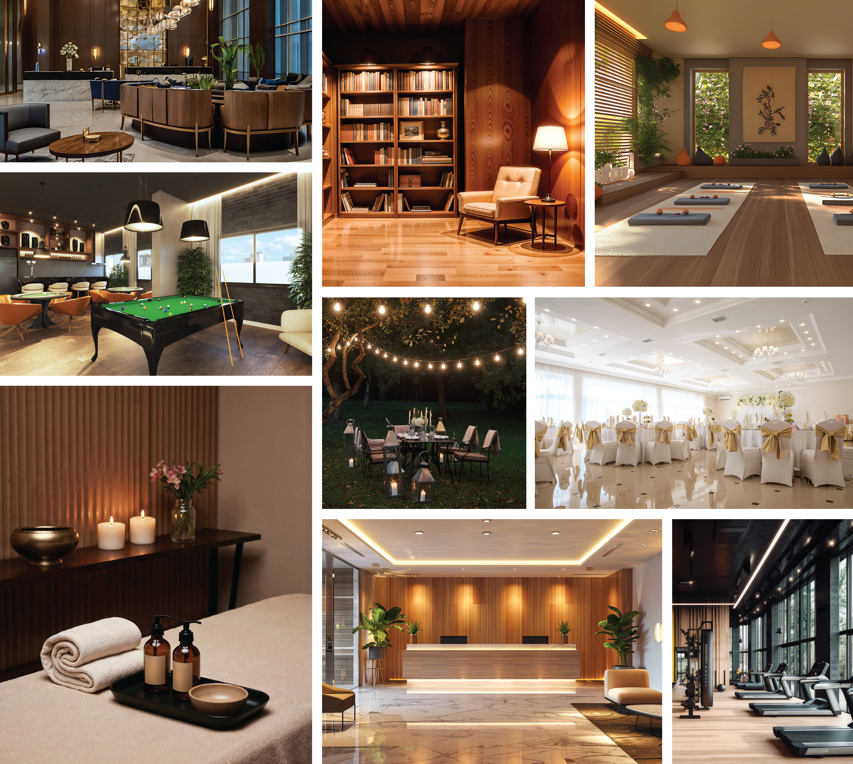 Clubhouse interior spaces