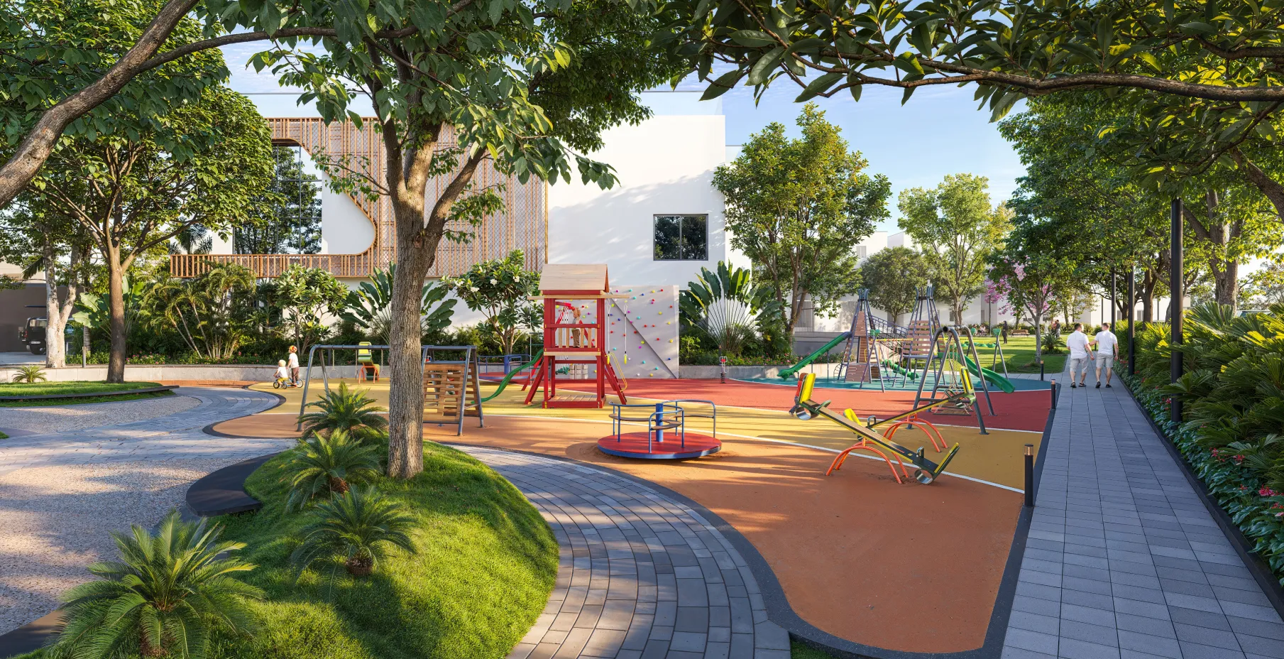 Northscape playground beside clubhouse