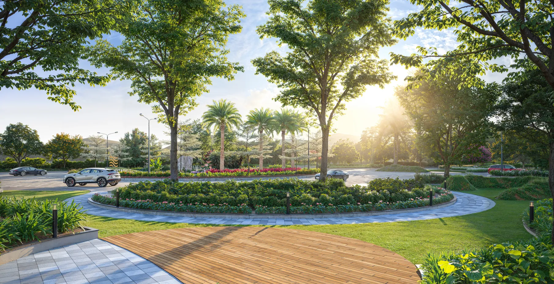 Northscape central landscaped garden