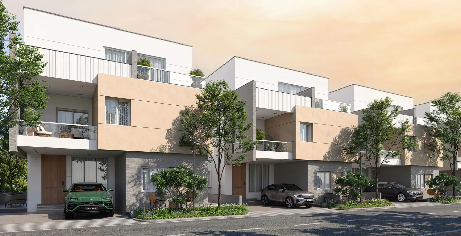Northscape villa streetscape by day